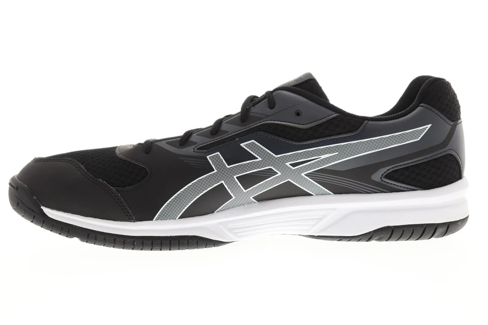 Asics Upcourt 2 B705Y-9001 Mens Black Mesh Lace Up Athletic Volleyball Shoes