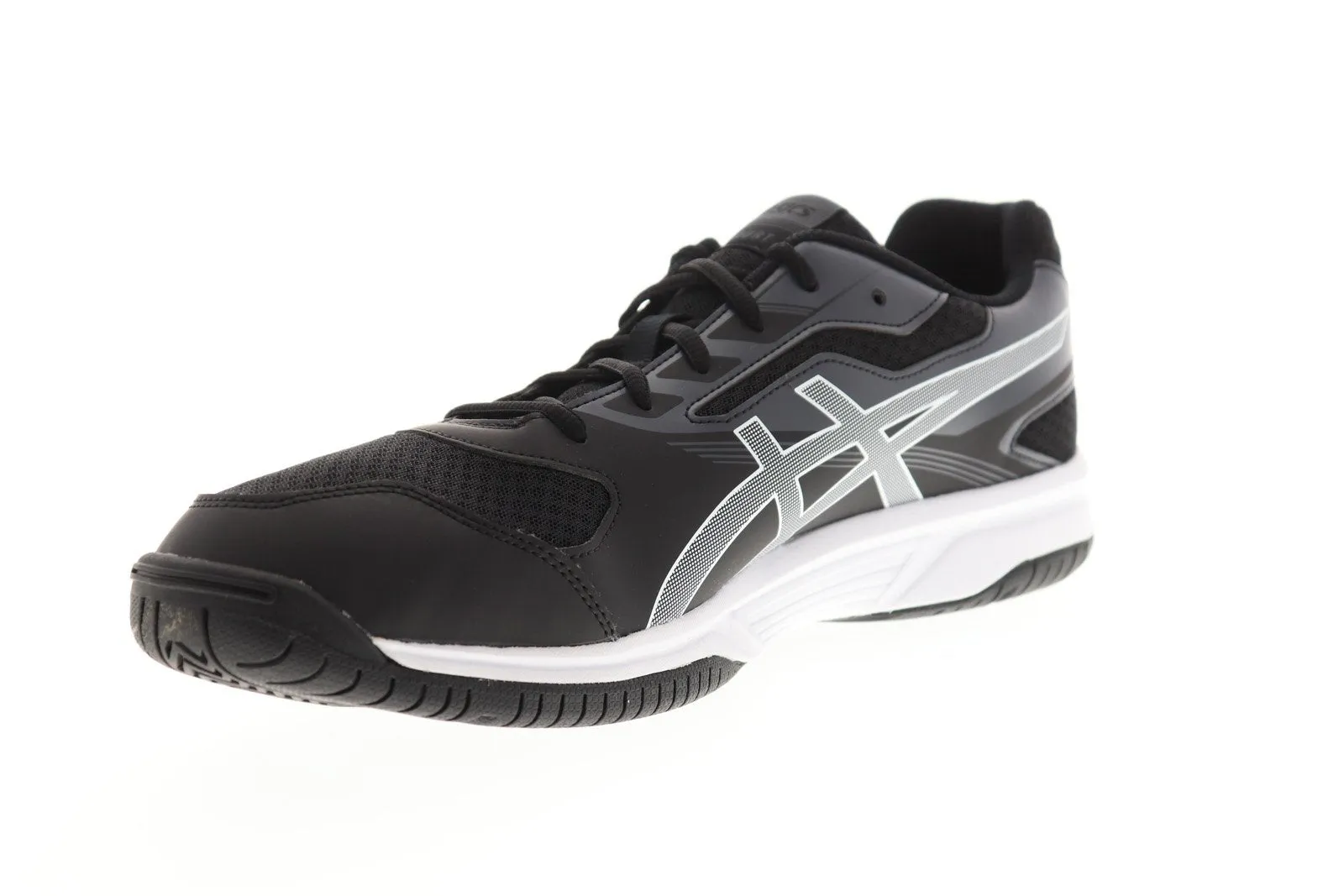 Asics Upcourt 2 B705Y-9001 Mens Black Mesh Lace Up Athletic Volleyball Shoes