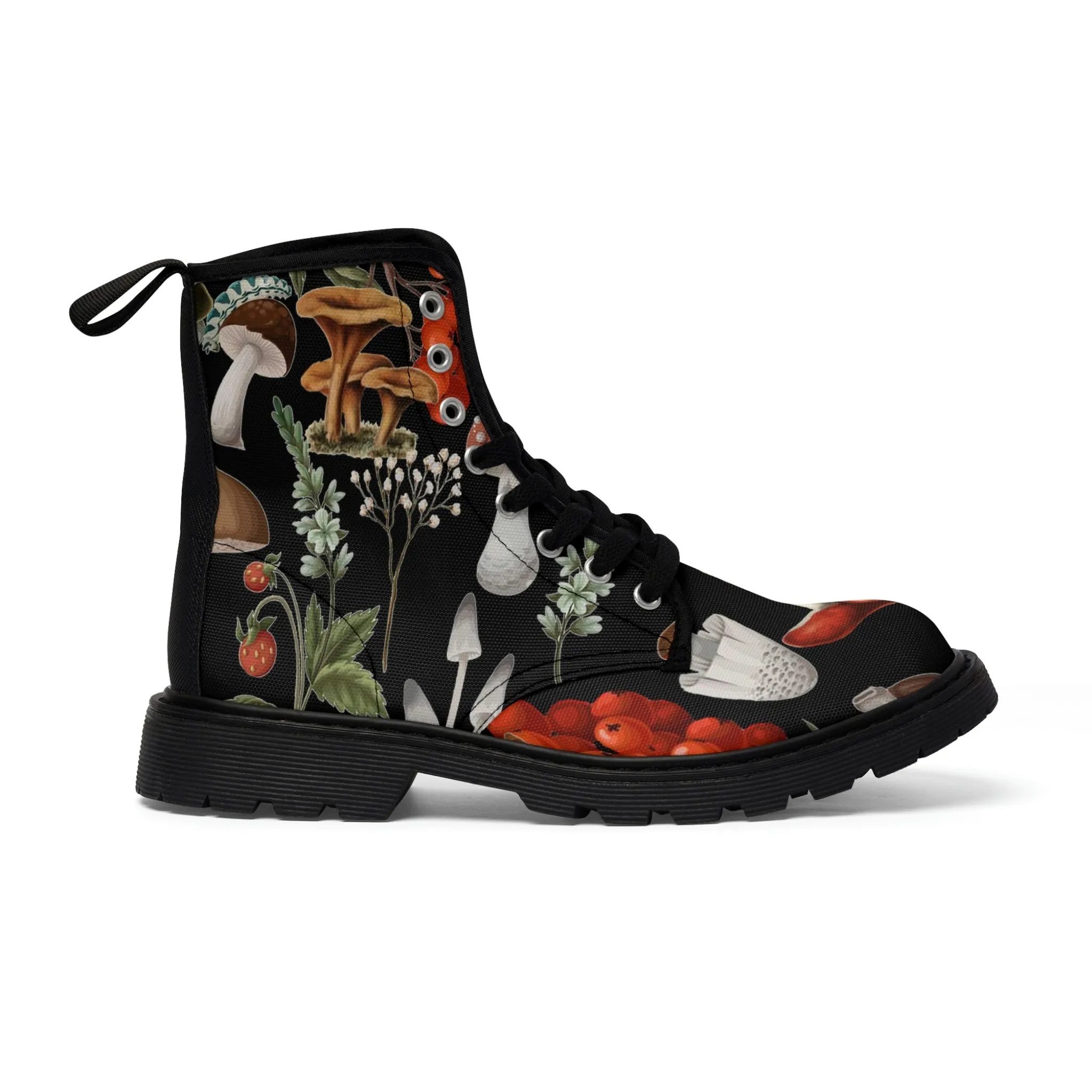 Autumn Mushrooms Women’s Canvas Boots