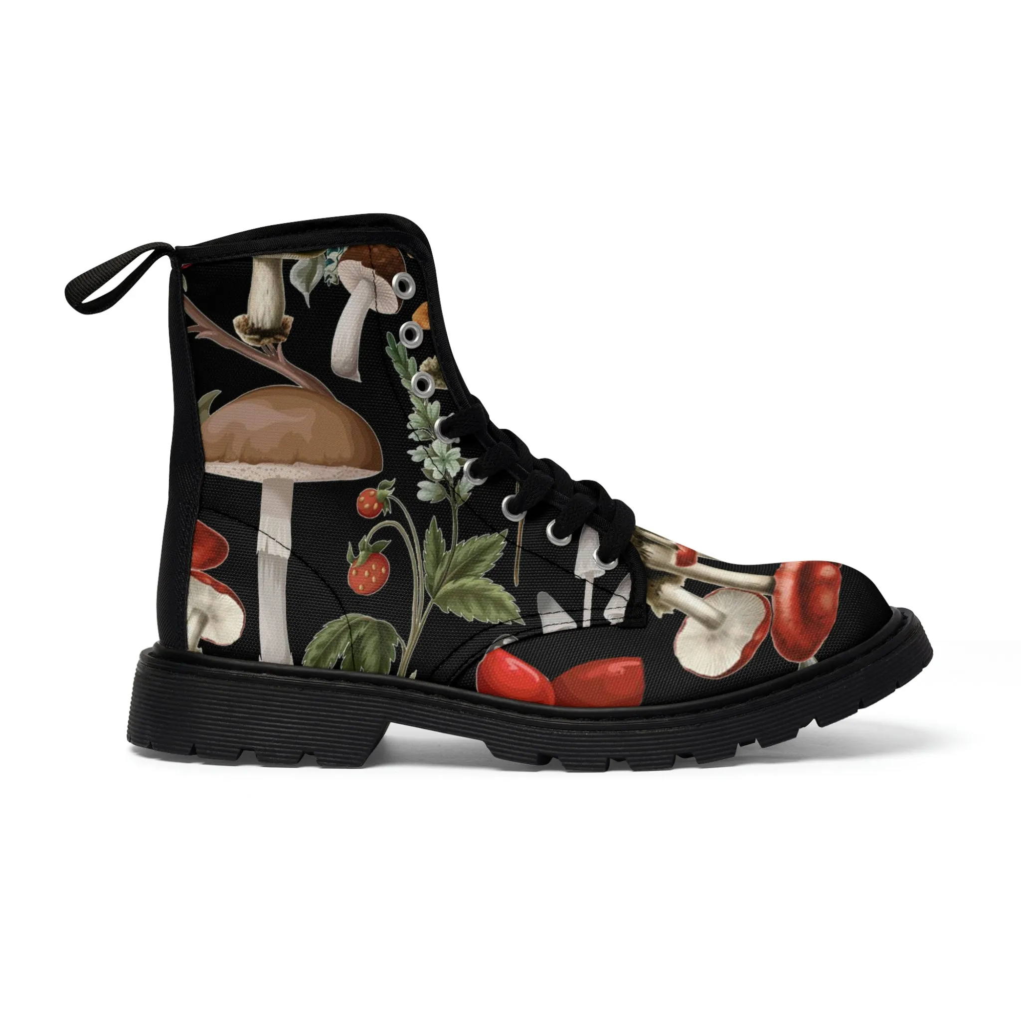 Autumn Mushrooms Women’s Canvas Boots