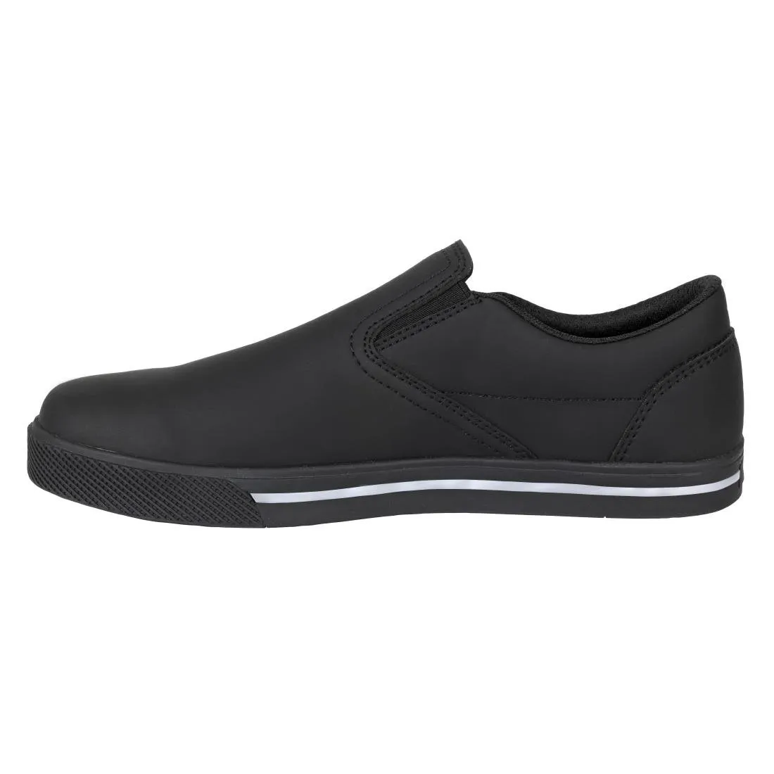 BA062-41 Slipbuster Recycled Microfibre Slip-on Shoe Matte Black 41