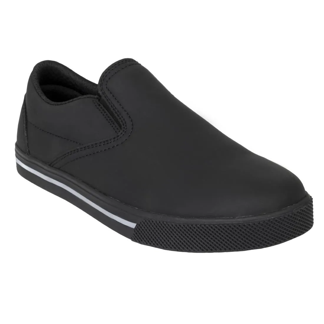 BA062-41 Slipbuster Recycled Microfibre Slip-on Shoe Matte Black 41