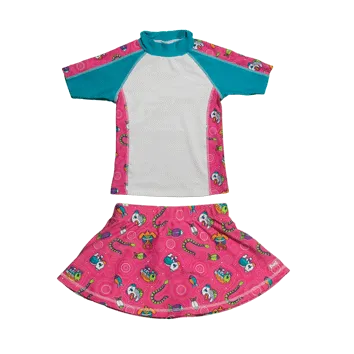 Baby Banz Girls 2-6 Short Sleeve Rashguard Set