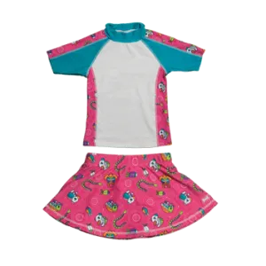 Baby Banz Girls 2-6 Short Sleeve Rashguard Set