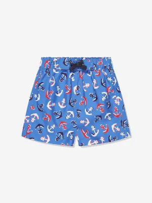 Baby Boys Anchor Swim Shorts in Blue