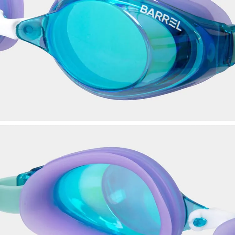 Barrel Training Mirror Swim Goggles-AQUA/MINT