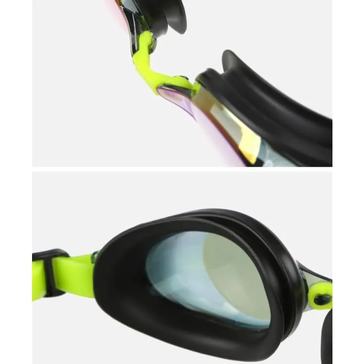 Barrel Training Mirror Swim Goggles-AQUA/YELLOW