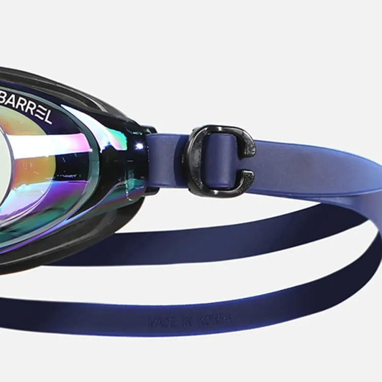 Barrel Training Mirror Swim Goggles-GOLD/NAVY