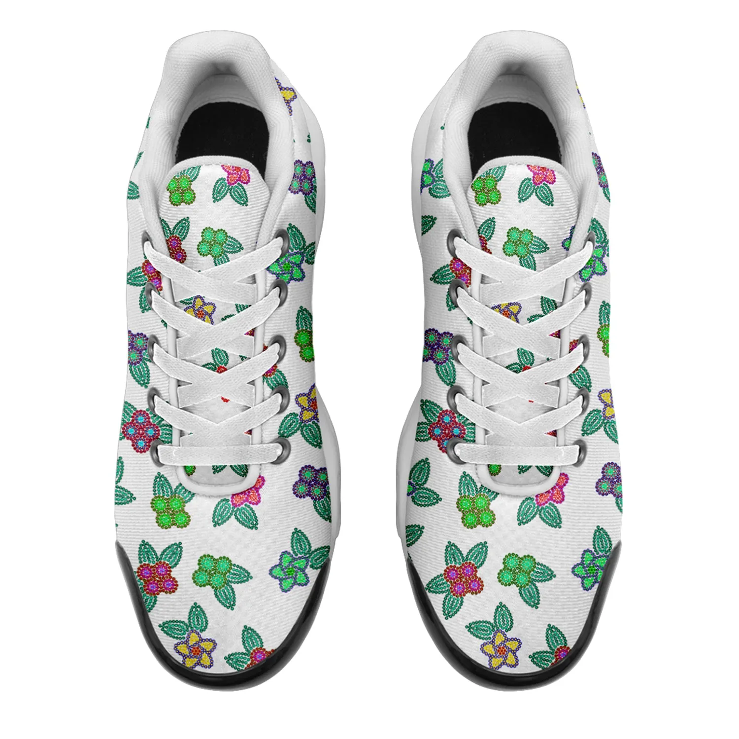 Berry Flowers White Niowaa Air Cushion Shoes