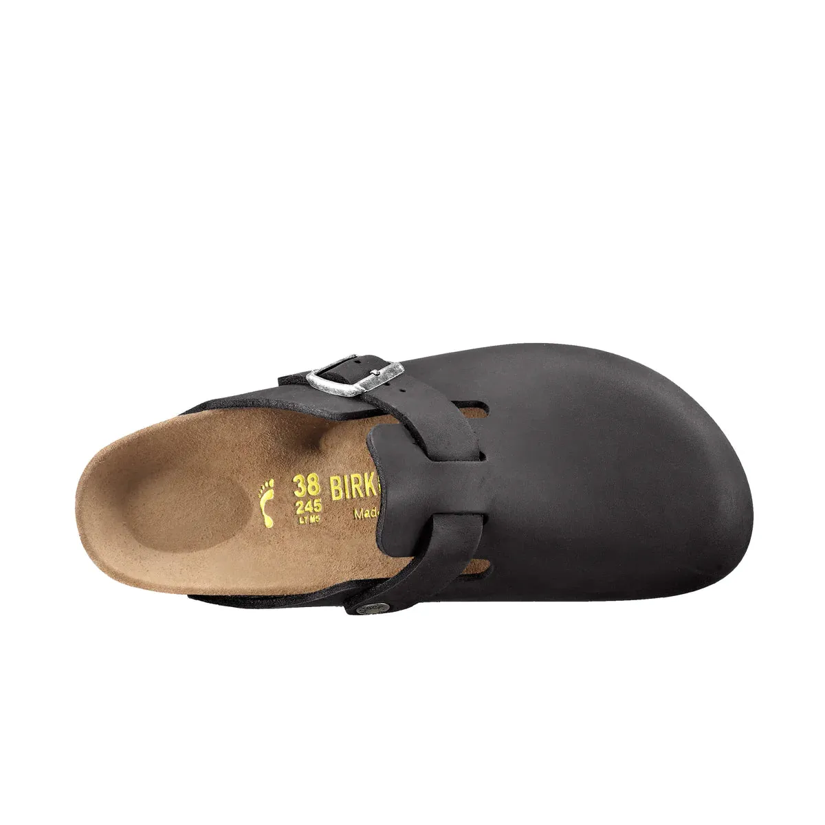 Birkenstock Boston Oiled Leather/Suede Sandal (Unisex) Black 059461