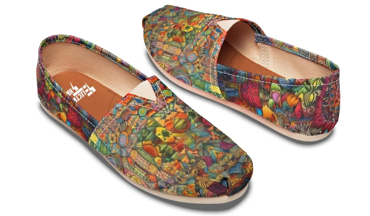 Blotter Patch Art Casual Slip on Shoes