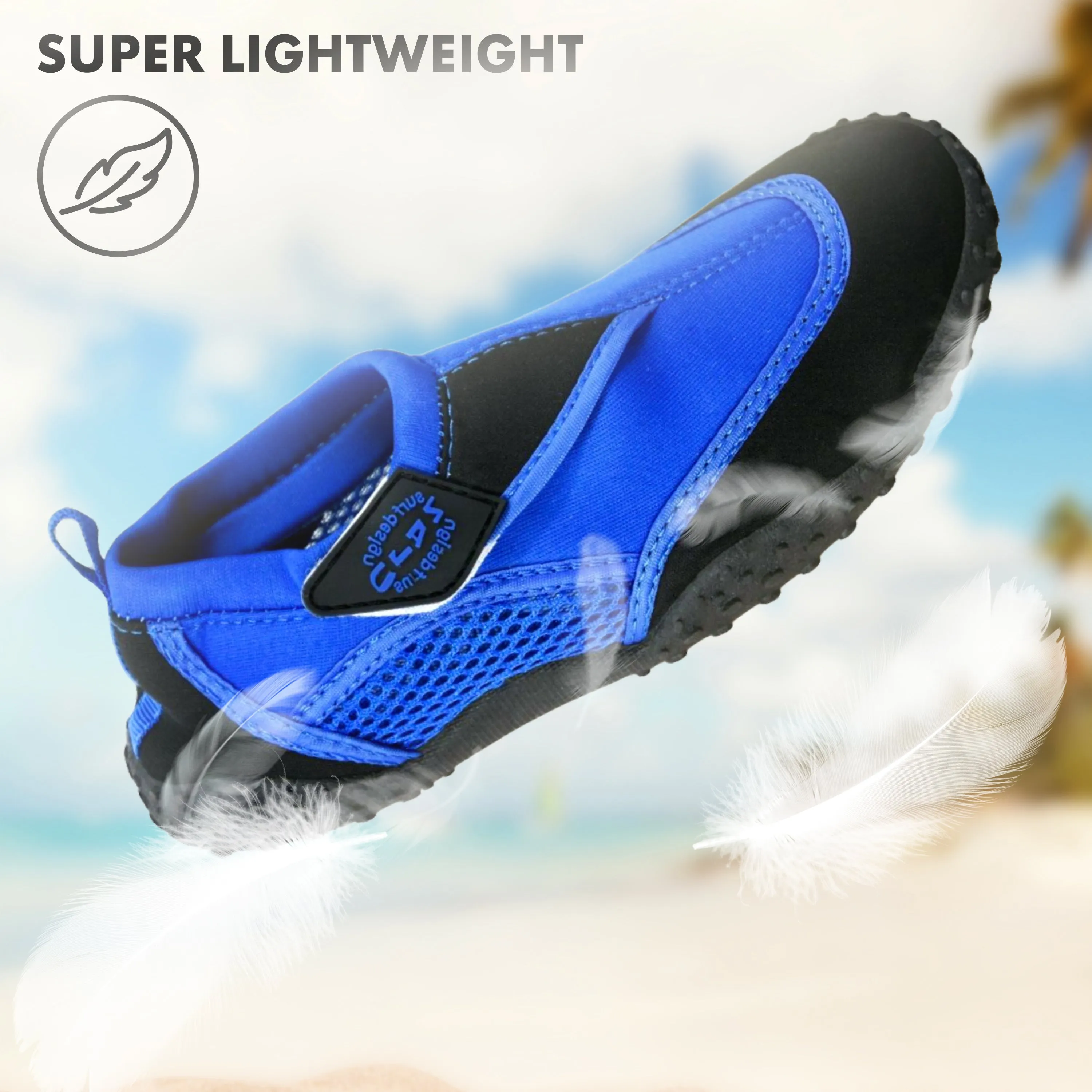 Blue & Black Neoprene Aqua Shoes