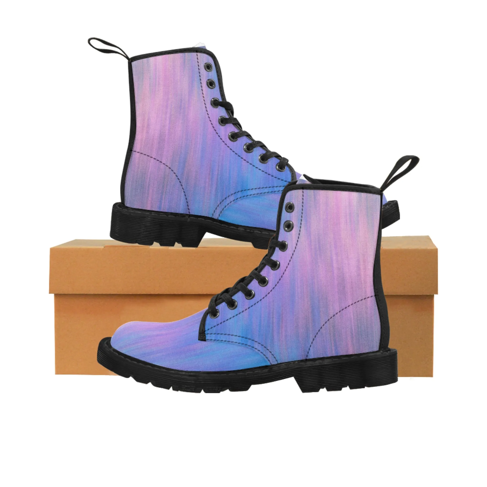 Blue & Purple Metalic - Inovax Men's Canvas Boots