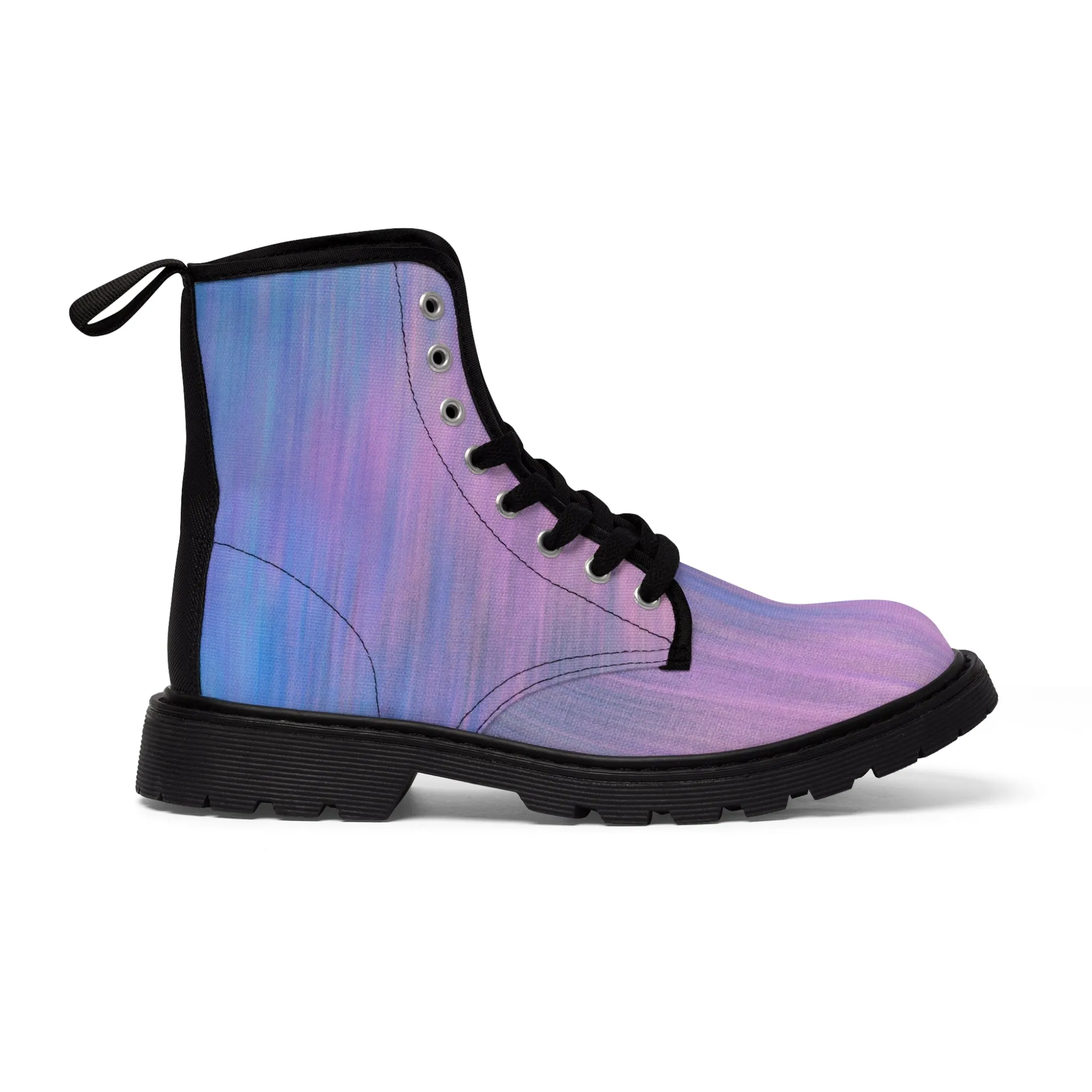 Blue & Purple Metalic - Inovax Woman's Canvas Boots