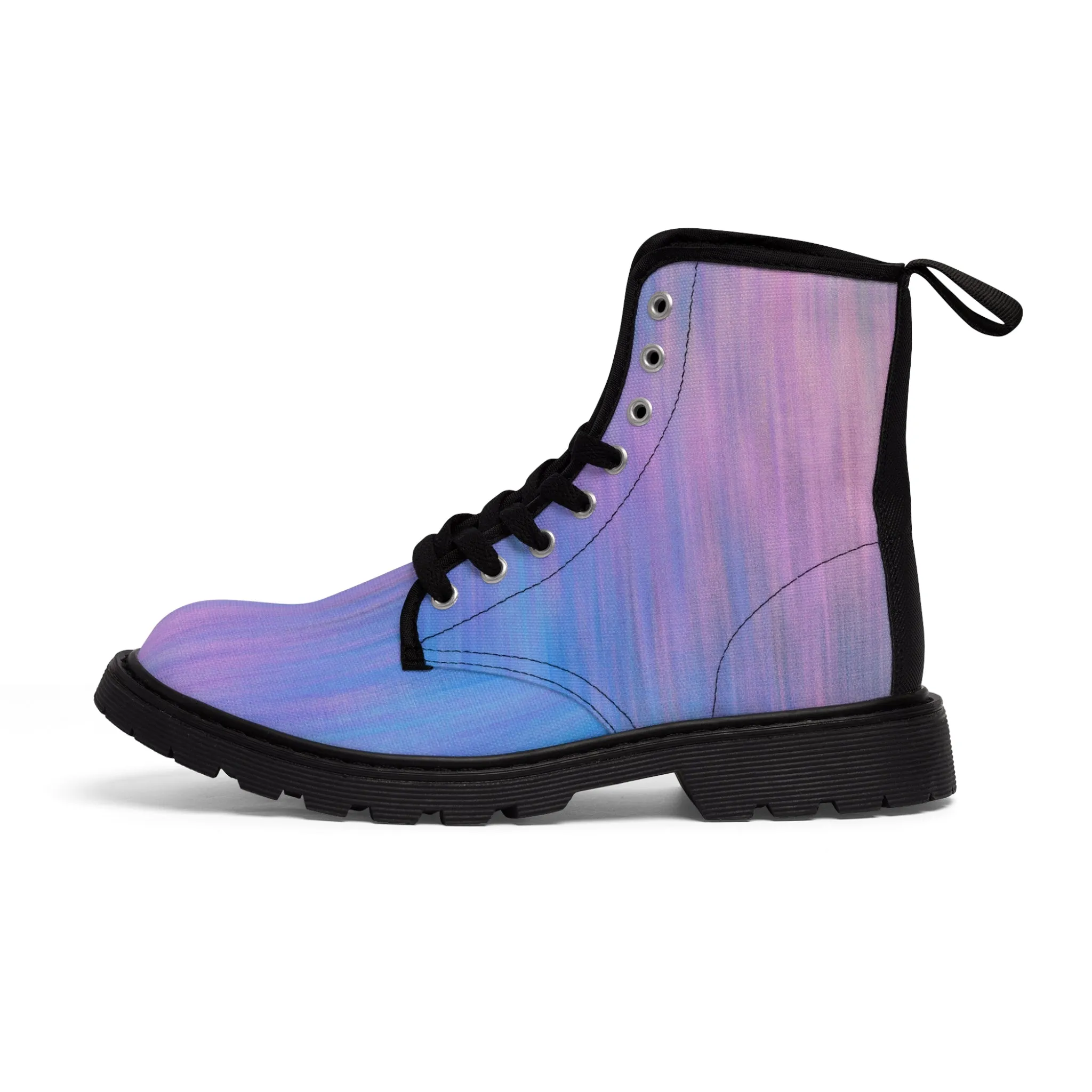 Blue & Purple Metalic - Inovax Woman's Canvas Boots