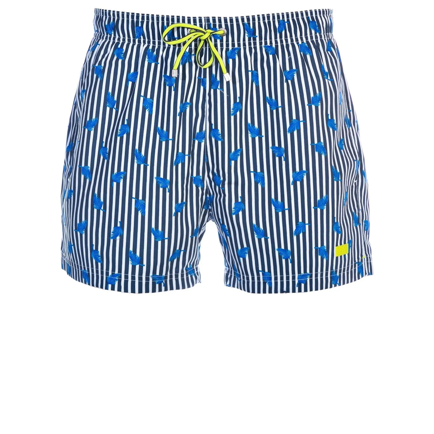 BOSS Palmfish Swim Short in Navy & White Stripe