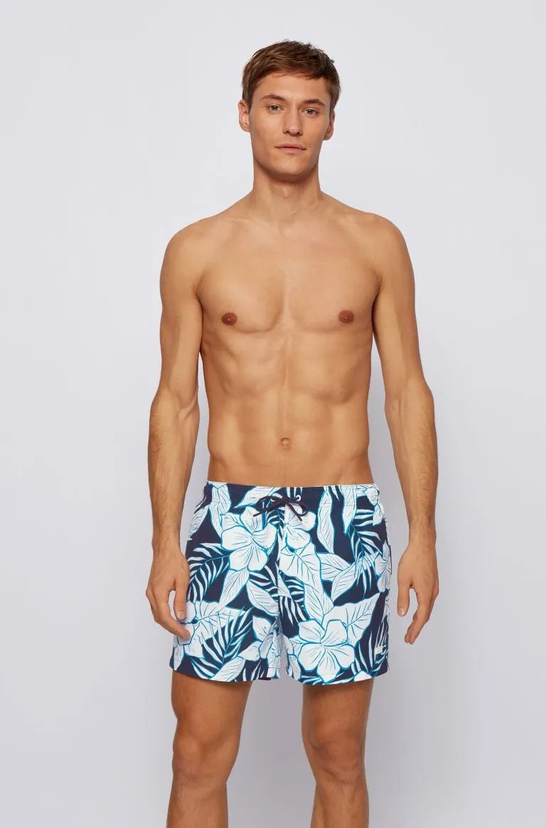 BOSS Piranha Swim Short in Navy Blue