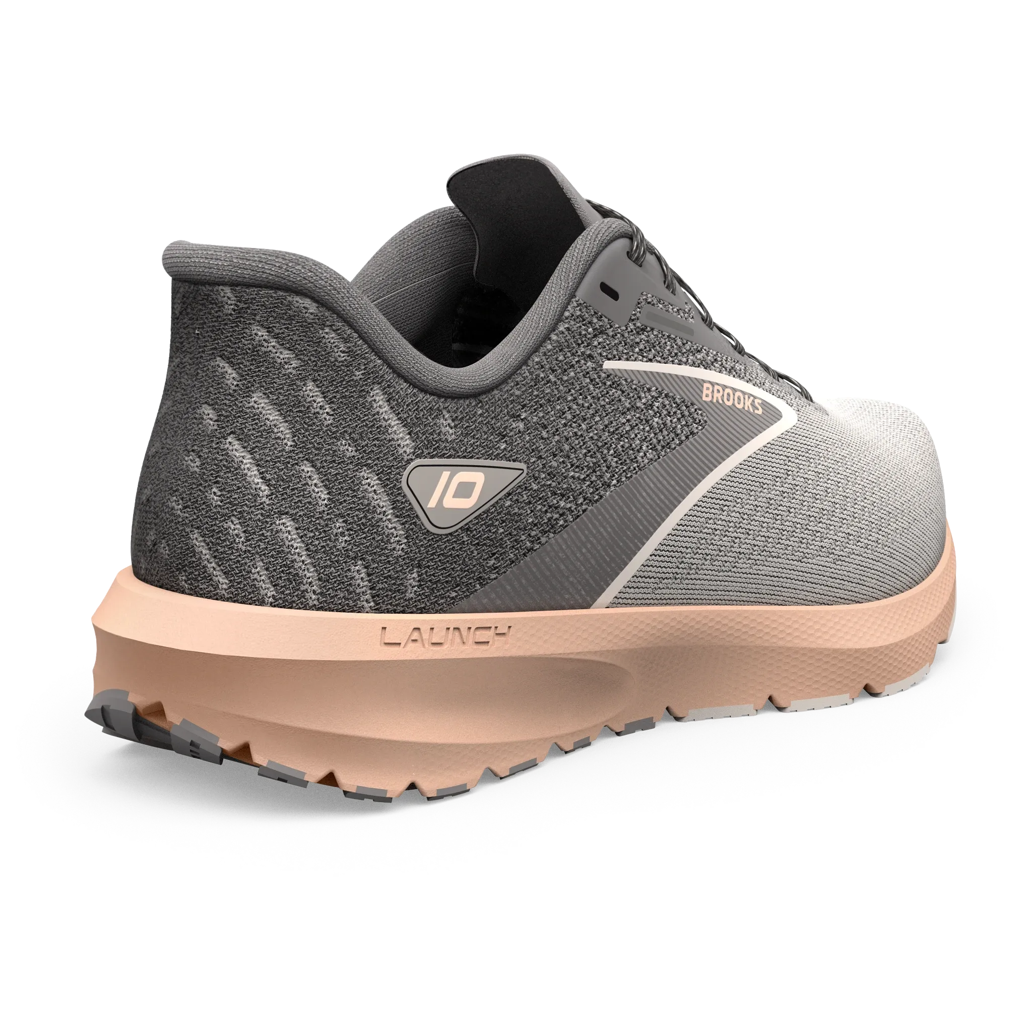 Brooks | Launch 10 | Women's | Grey/Crystal Grey/Pale Peach