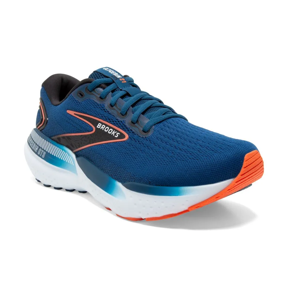 'Brooks' Men's Glycerin GTS 21 - Blue Opal / Black / Nasturtium