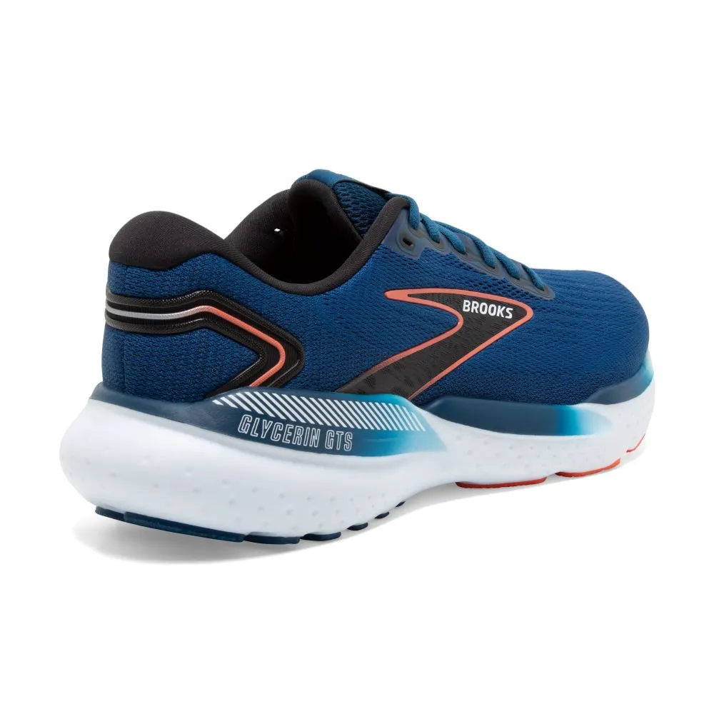 'Brooks' Men's Glycerin GTS 21 - Blue Opal / Black / Nasturtium