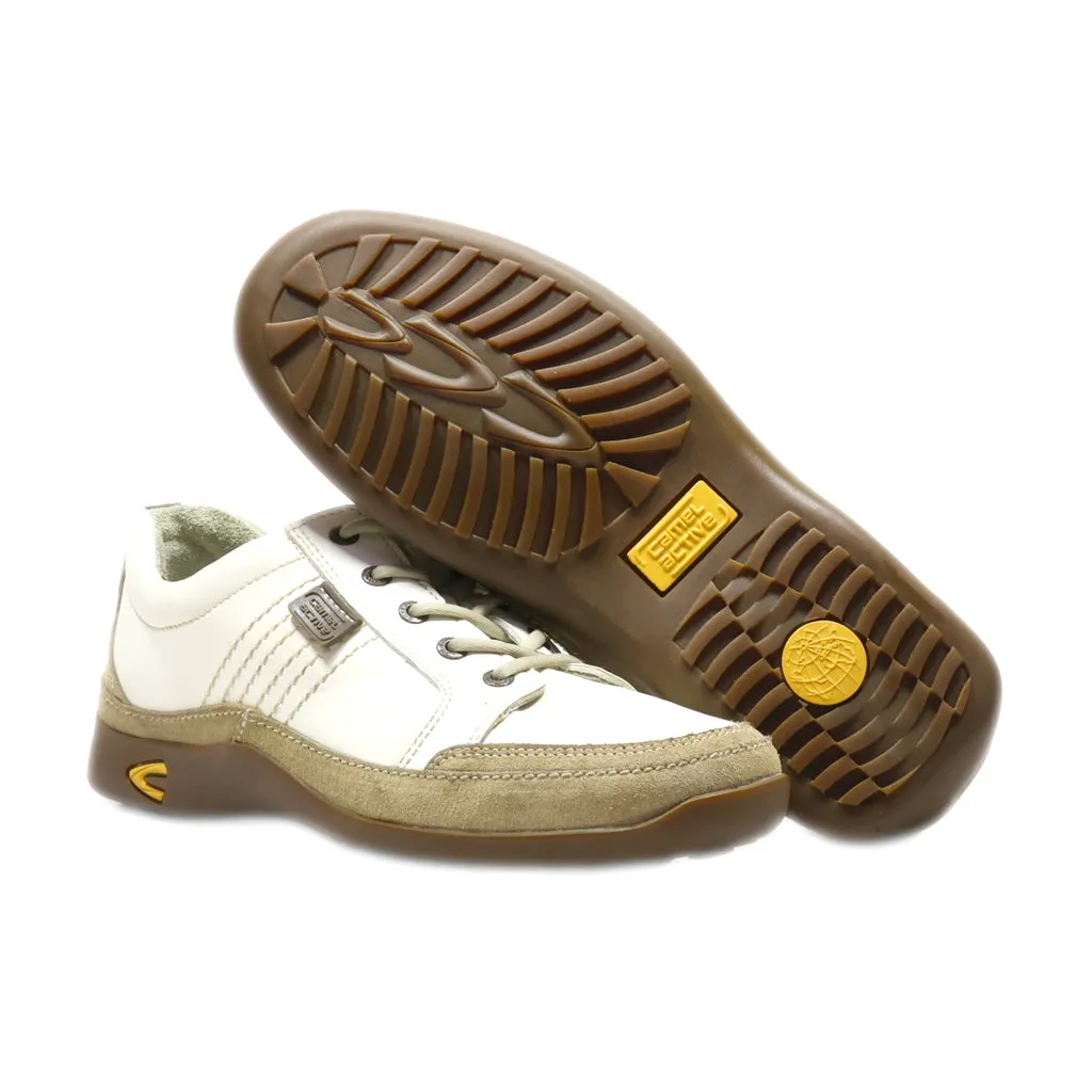 Camel Active Casual Lace Ups Leather White Colour For Men