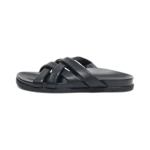 Catwalk Flip Flops Leather Black Colour For Women