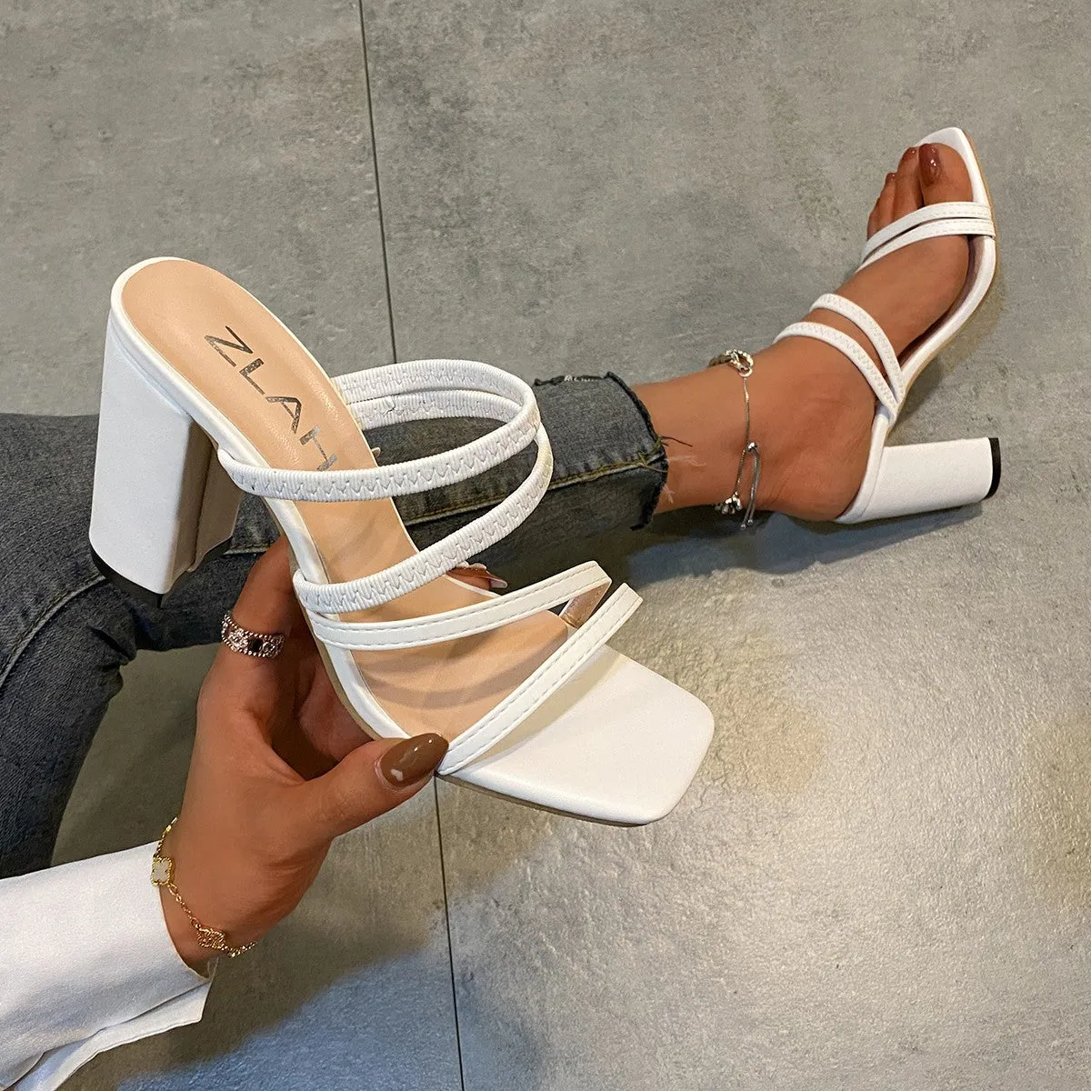 Celeste Charm Open Toe Heels