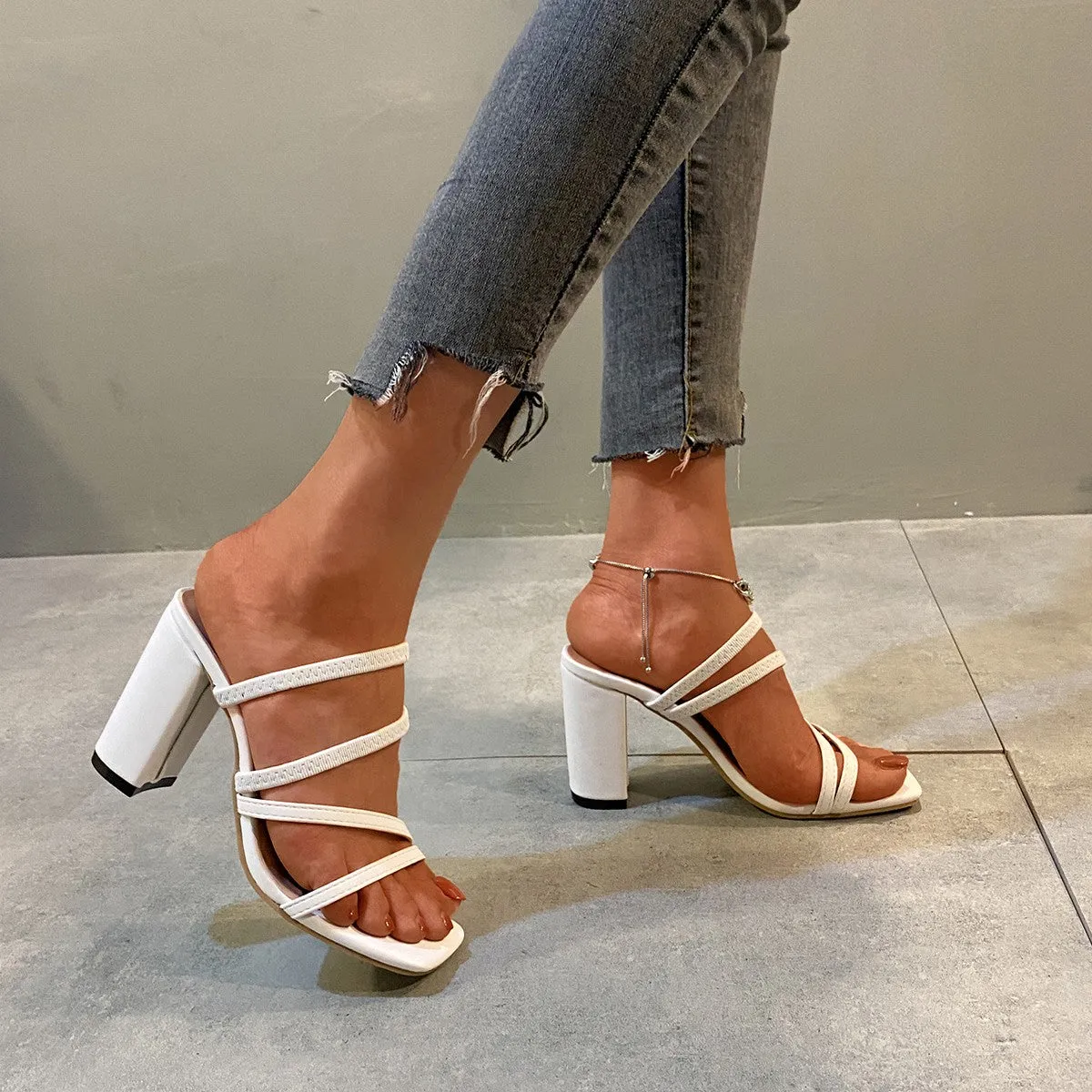 Celeste Charm Open Toe Heels