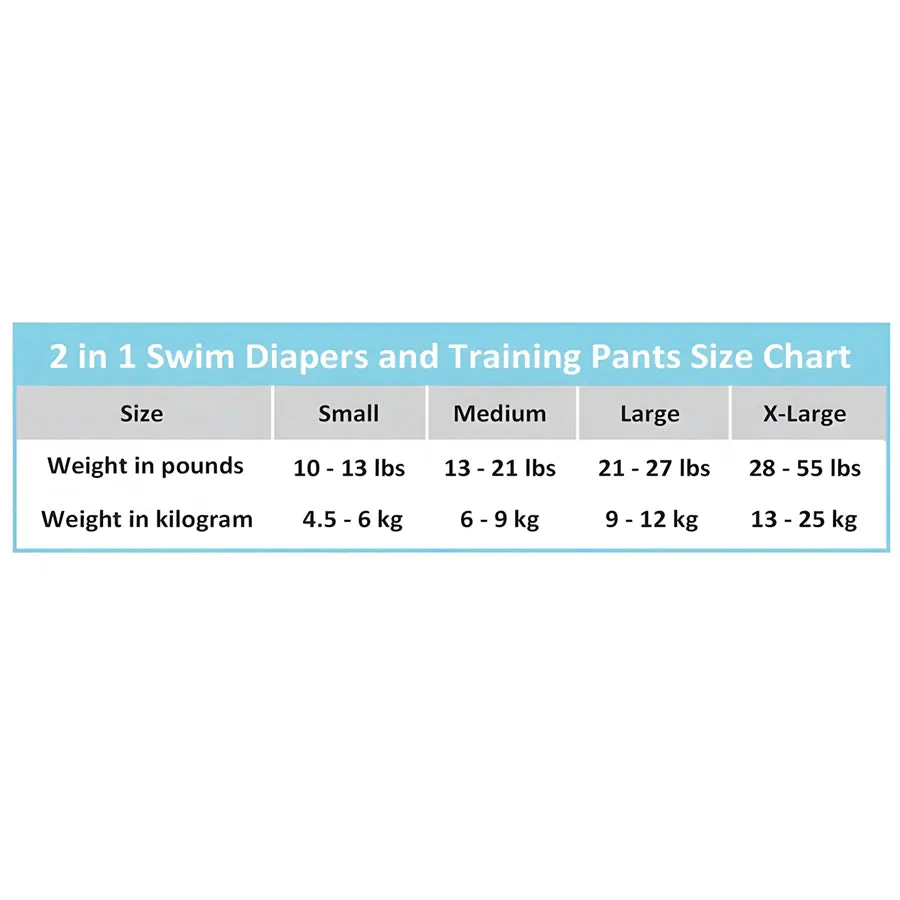 Charlie Banana 2in1 Swim Diaper & Training Pants Fluore Turquoise