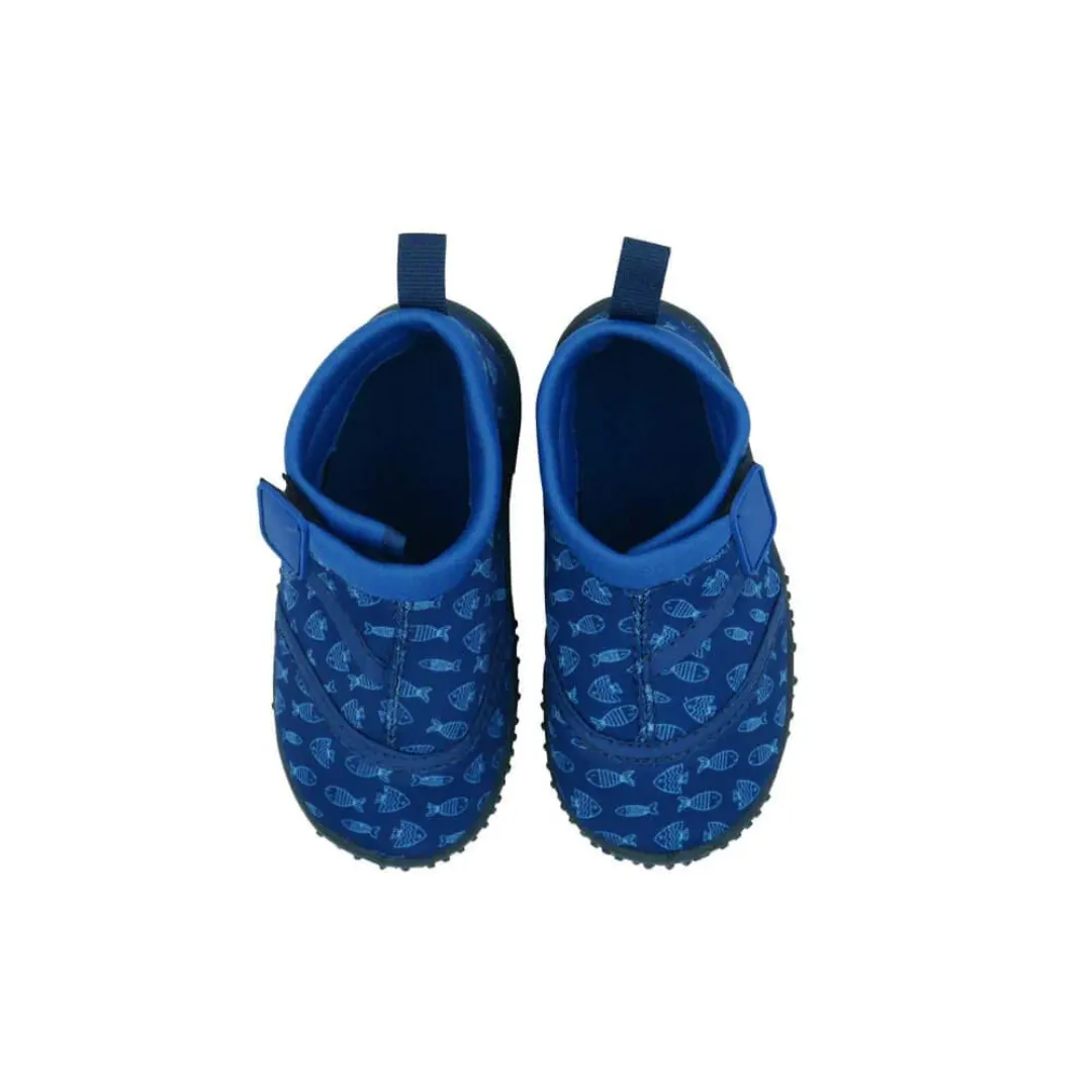 Cheekaaboo Toddler's Aqua Beach Shoes - Blue Fish