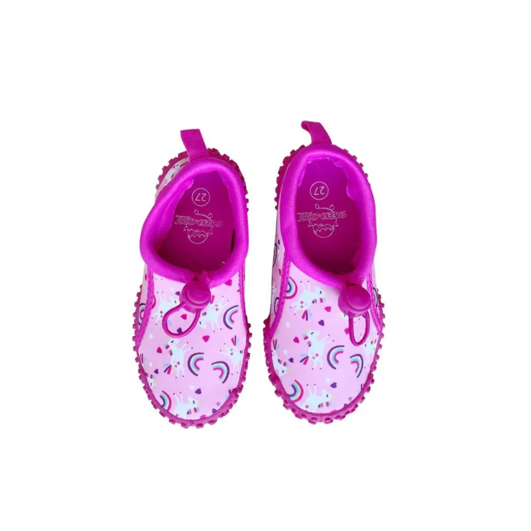 Cheekaaboo Toddler's Aqua Beach Shoes - Pink Unicorn