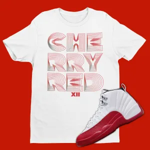 Cherry Red 3D T-Shirt Matching Air Jordan 12 Cherry