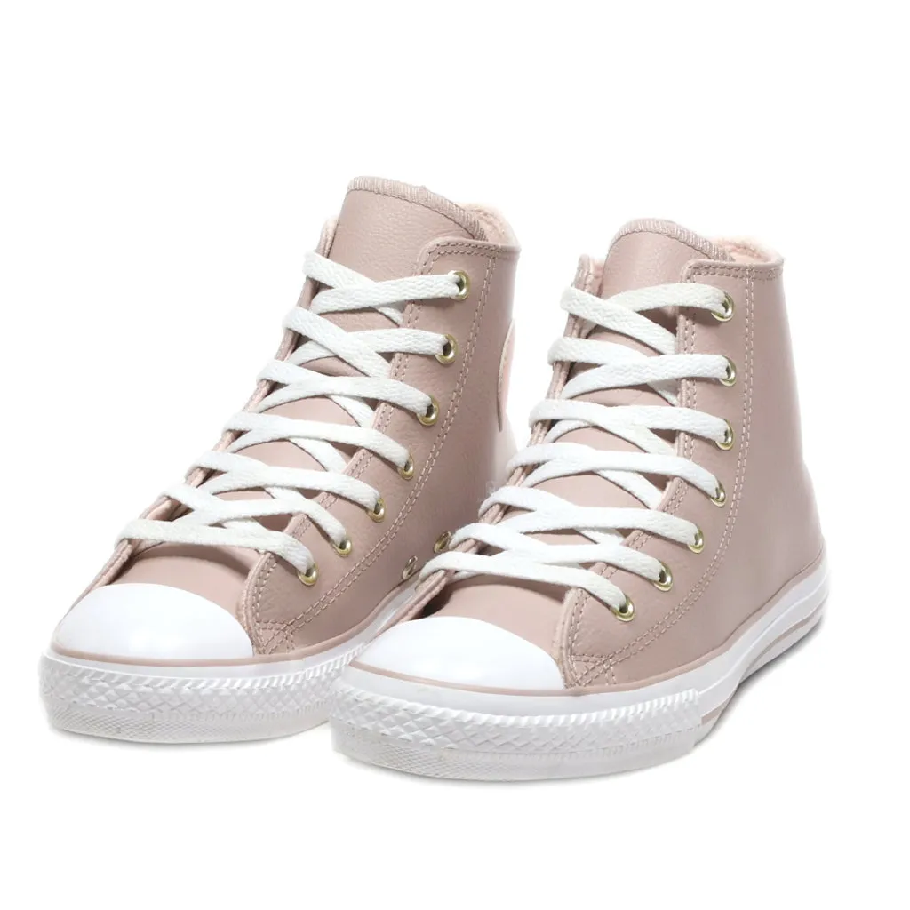 Converse Chuck Taylor High-Top Sneakers Leather Pink Colour For Women