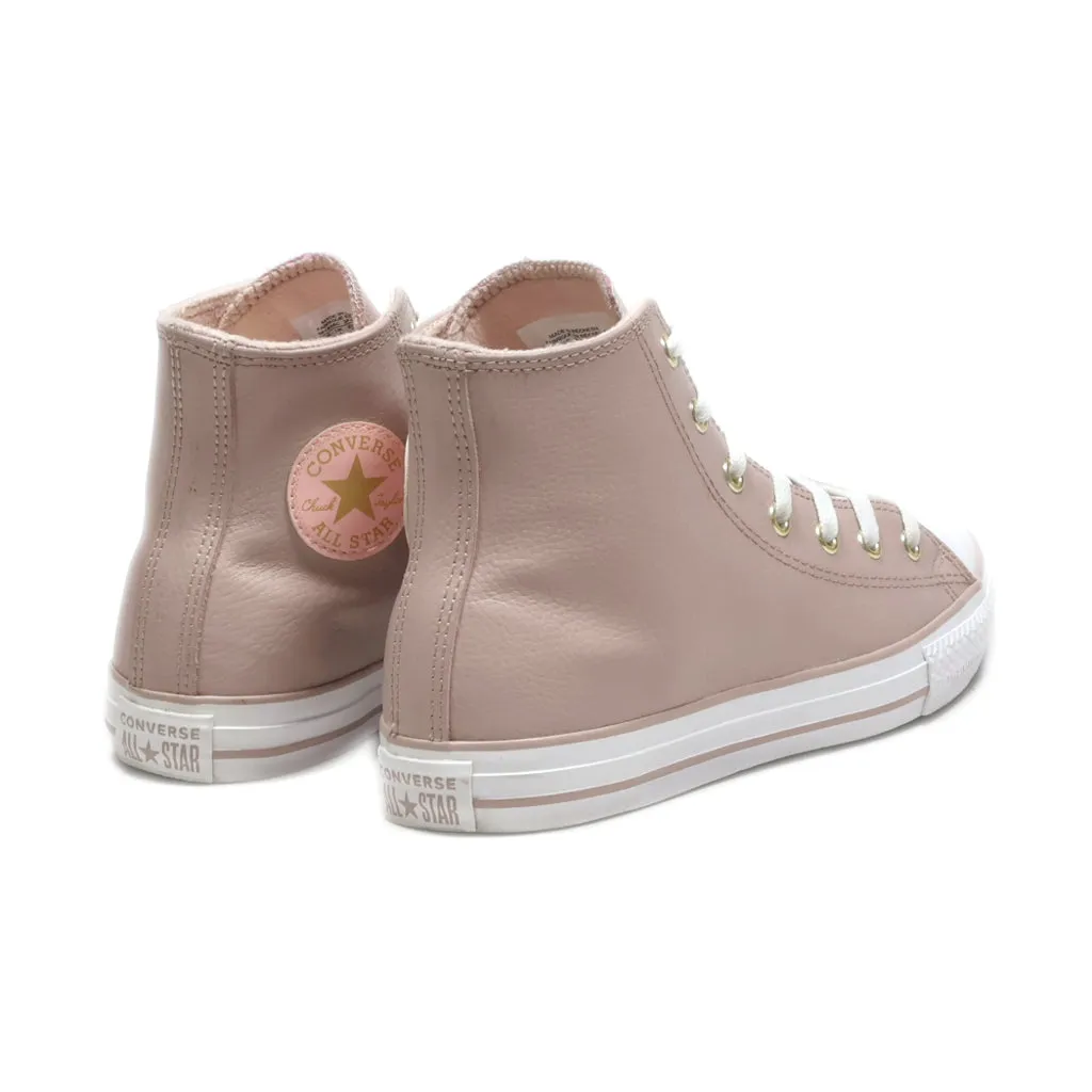 Converse Chuck Taylor High-Top Sneakers Leather Pink Colour For Women