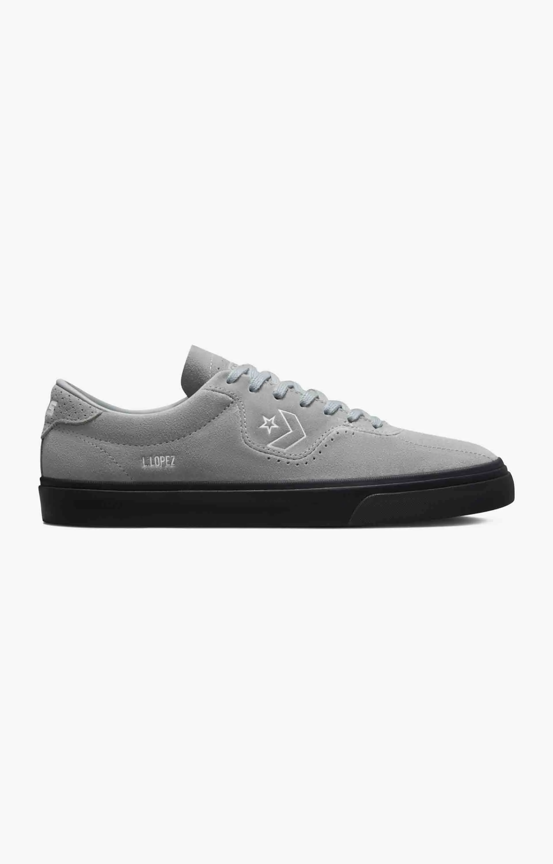 Converse Louie Lopez Pro Suede Lo Mens Shoe, Ash Stone/Dark Smoke Grey