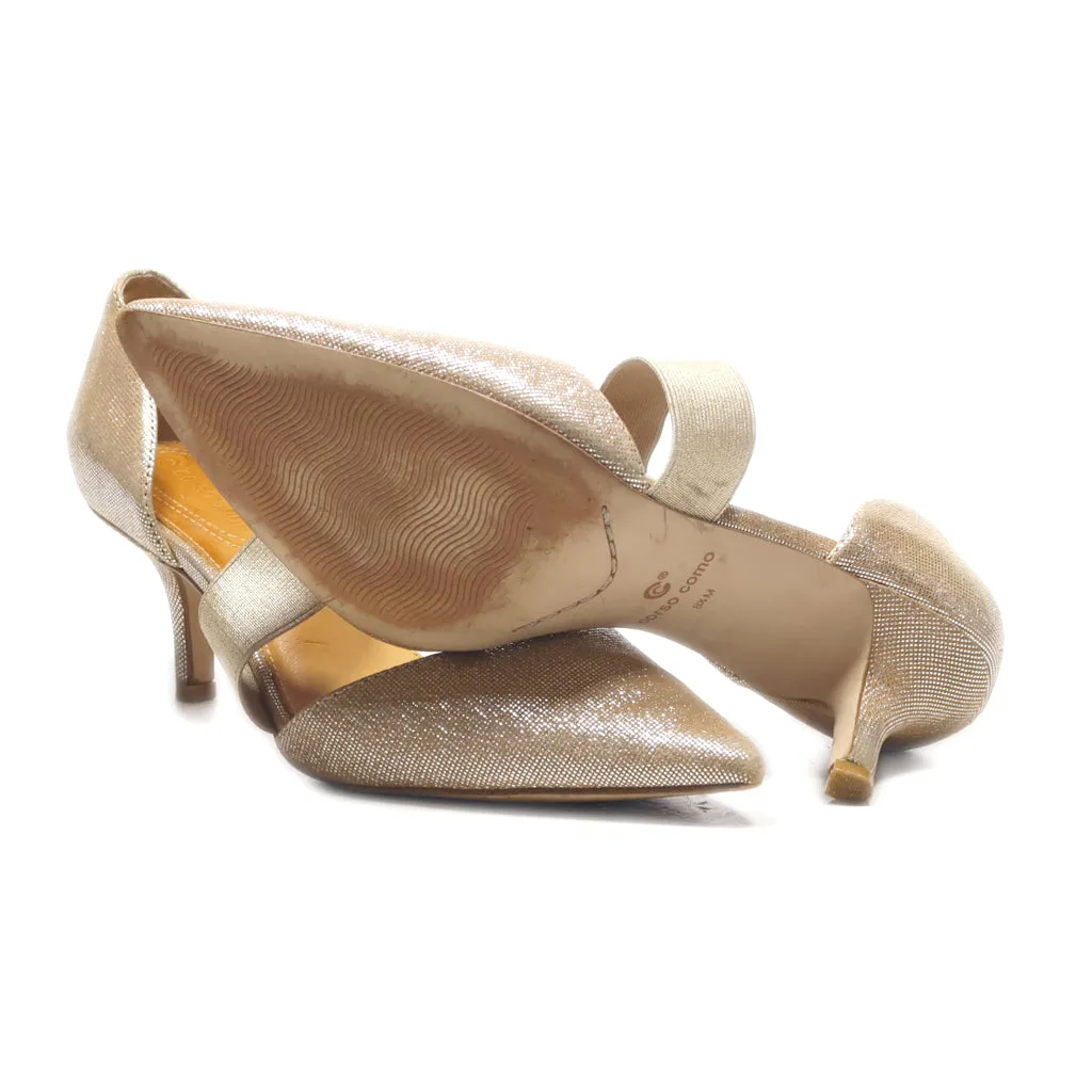 Corso Como Mid-Heel Shoes Leather Gold Colour For Women