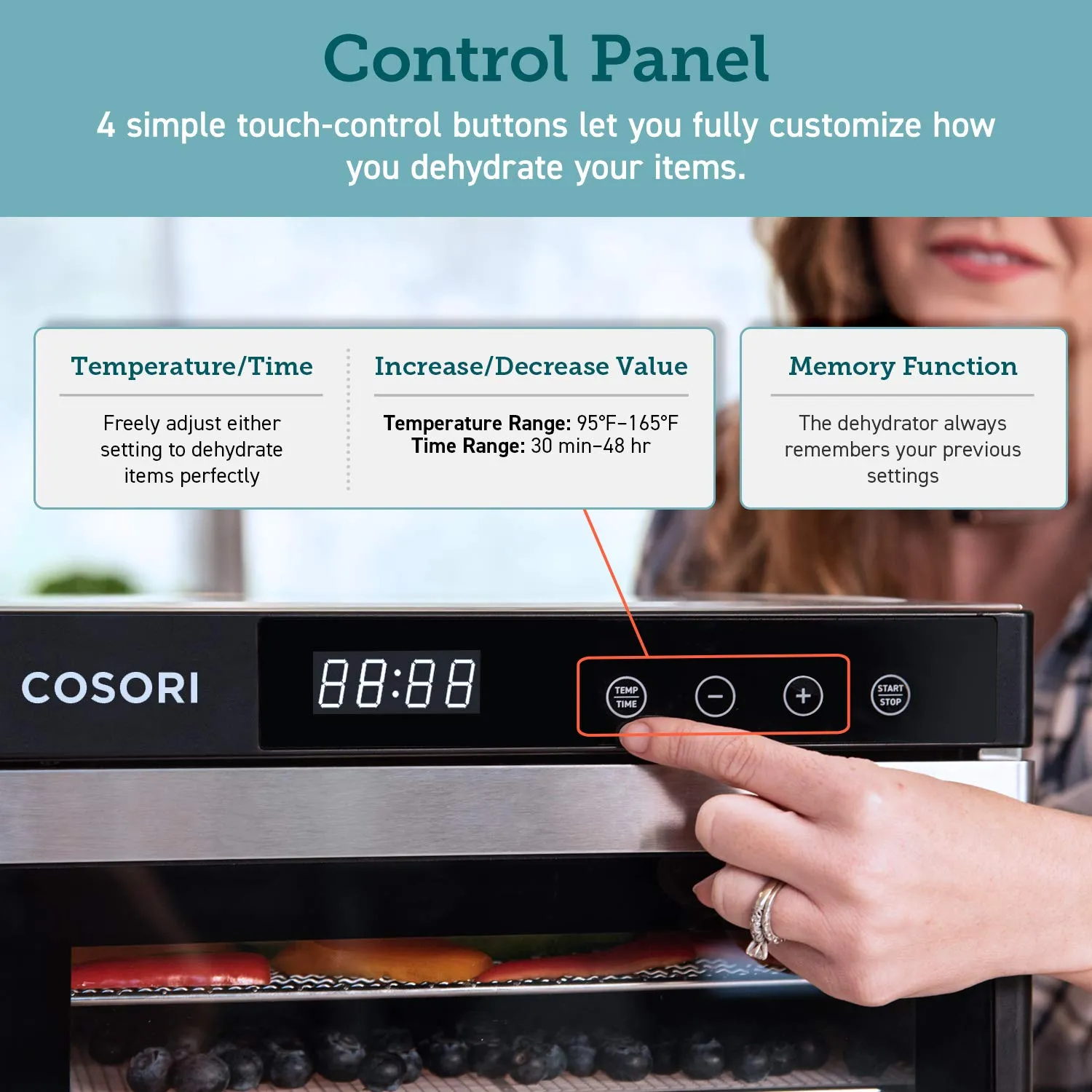 COSORI - Premium Dehydrator with 6 Stainless Steel Trays