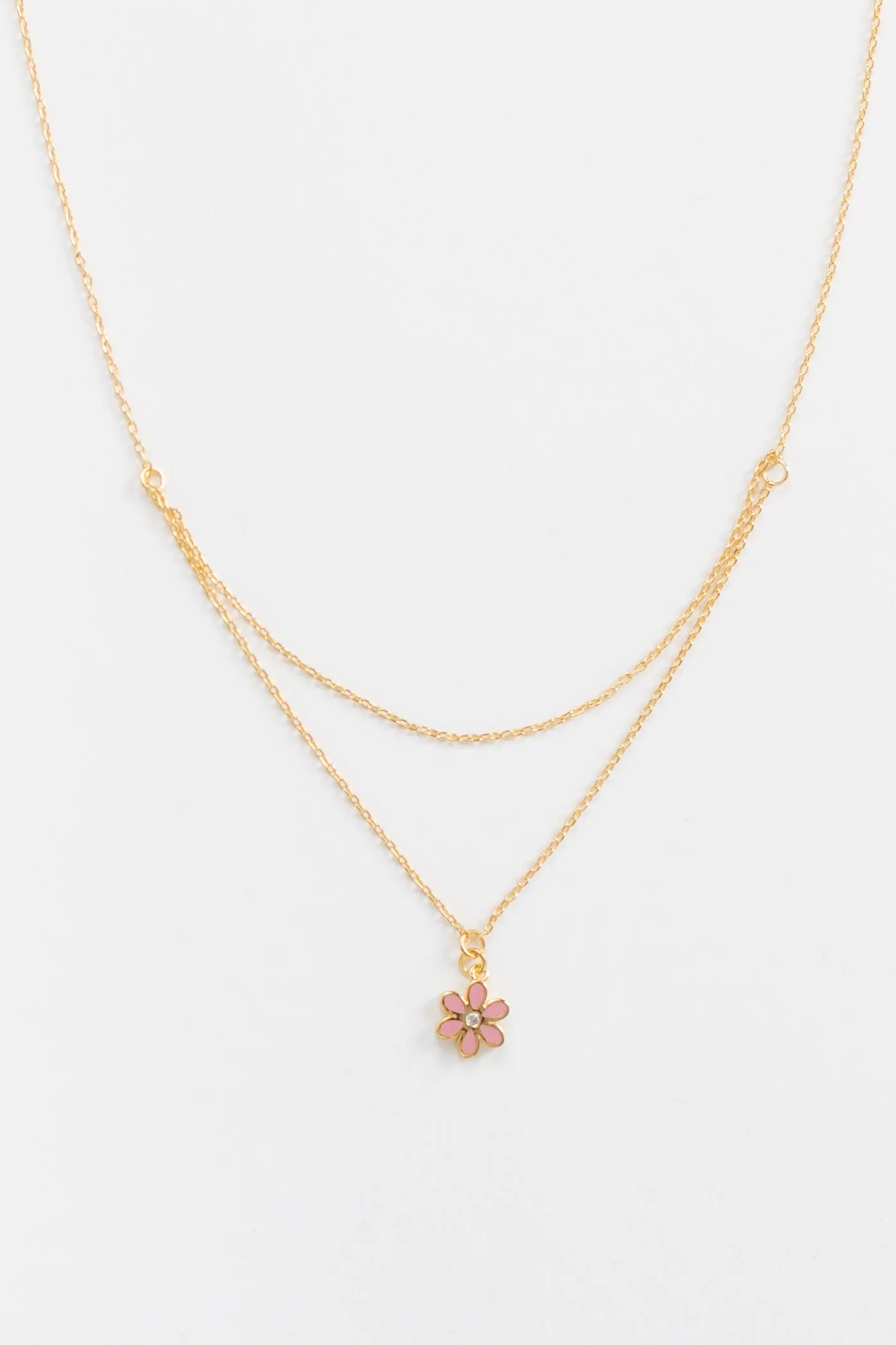 Cove Daisy Double Chain Necklace