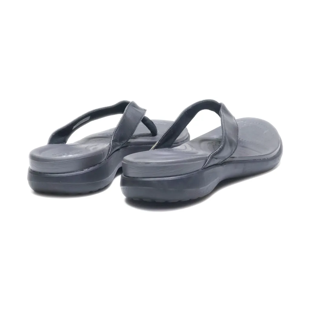 Crocs Slippers Canvas Black Colour For Women