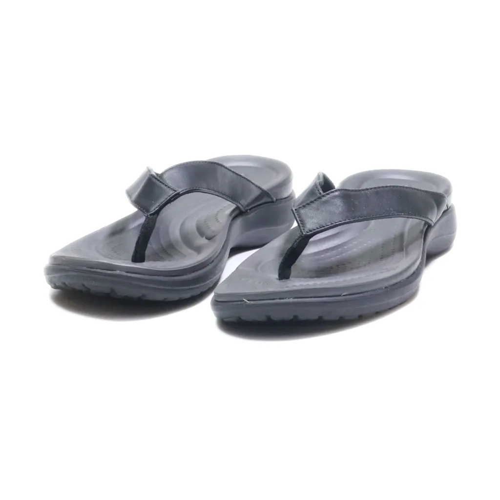 Crocs Slippers Canvas Black Colour For Women