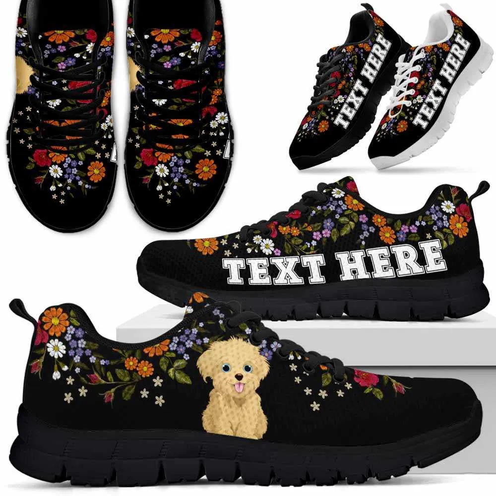 Custom Name Havanese Sneaker, Havanese Flower Floral Colorful Dog Lovers Sneakers Gym Running Shoes, Best Running Shoes