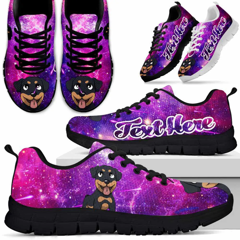 Custom Name Rottweiler Sneaker, Galaxy Rottweiler Dog Lovers Sneakers Running Shoes Gift Men Women, Best Running Shoes