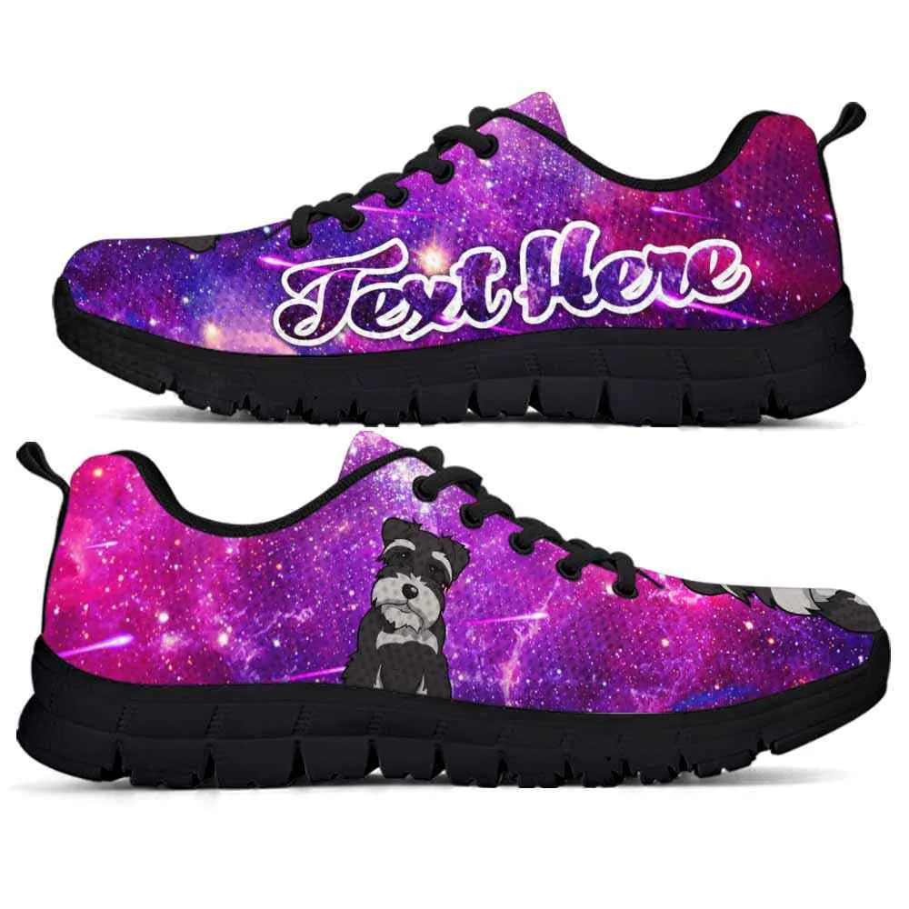 Custom Name Schnauzer Sneaker, Galaxy Schnauzer Dog Lovers Sneakers Running Shoes Gift Men Women, Best Running Shoes