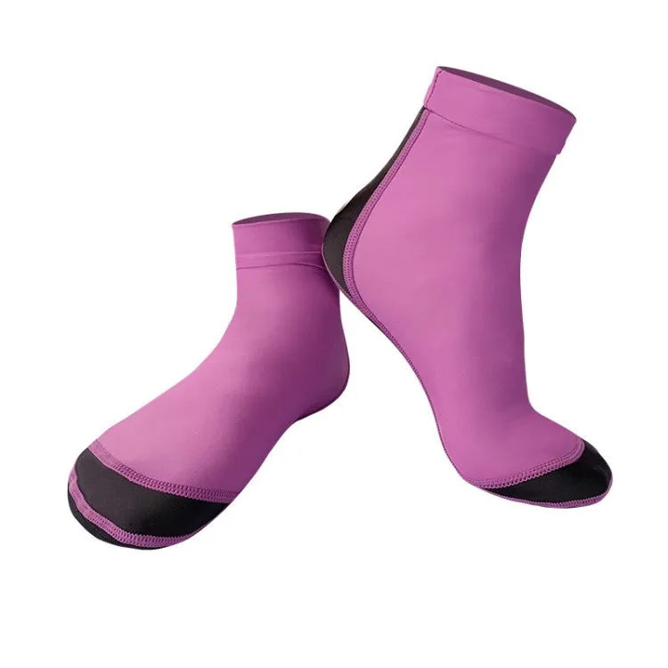 DIVE & SAIL 1.5mm Neoprene   Nylon Snorkeling Socks Diving Socks Anti-slip Anti-scratch Beach Socks, Size:L (39-42)(Women Purple)