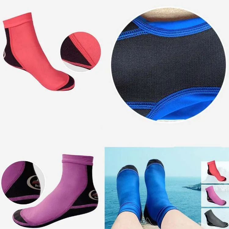 DIVE & SAIL 1.5mm Neoprene   Nylon Snorkeling Socks Diving Socks Anti-slip Anti-scratch Beach Socks, Size:L (39-42)(Women Purple)