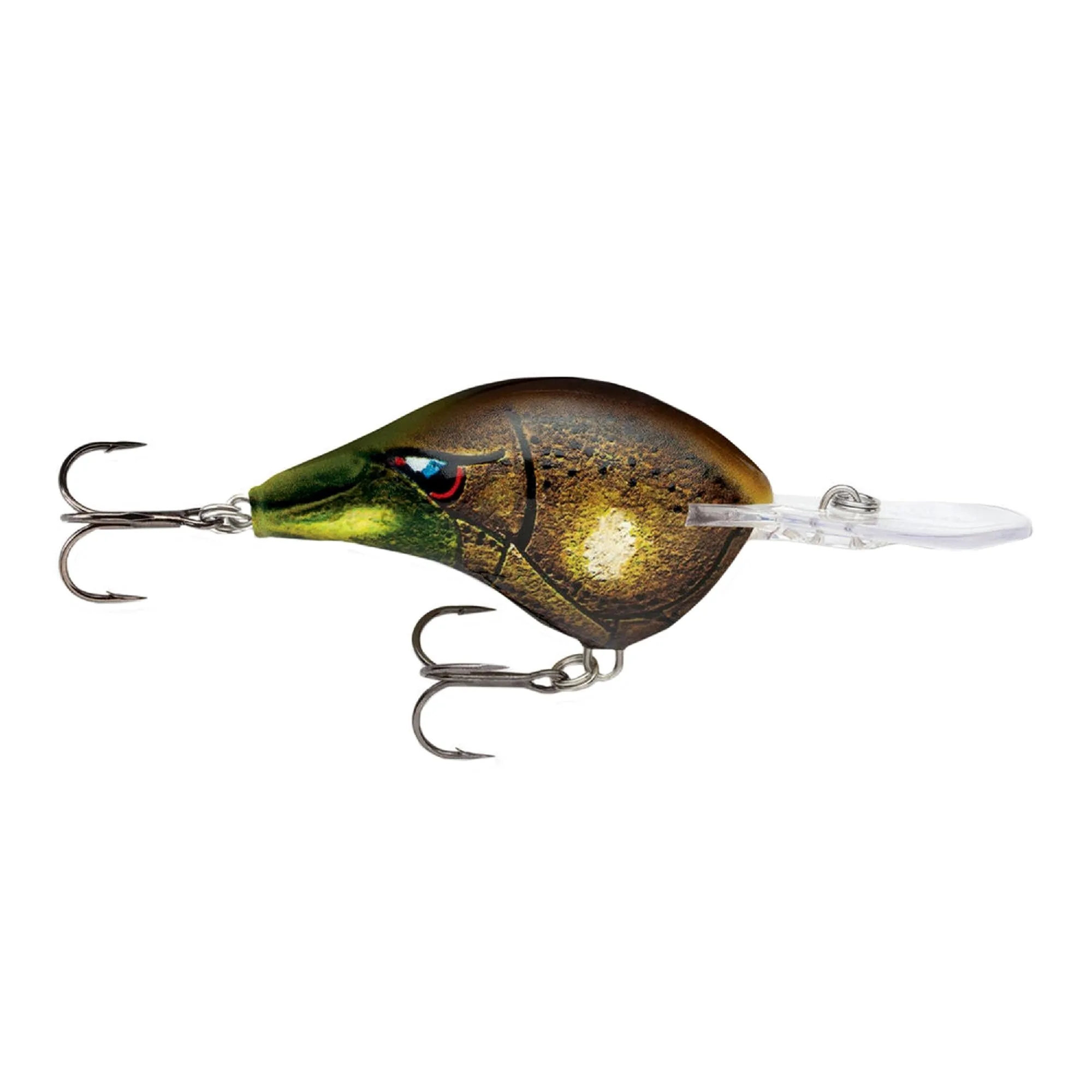 Dives-To Series Custom Ink Lure - Size 04, 2" Length, 4' Depth, 2 Number 6 Treble Hooks, Mossy, Per 1