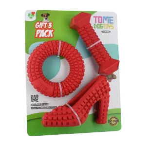 Dog Chew Toys for Aggressive Chewers - Pack of 3  Interactive Dog Puzzle Toys, Dog Chew Enrichment Toys for Boredom and Brain Stimulating Game Keeps Them Engaged