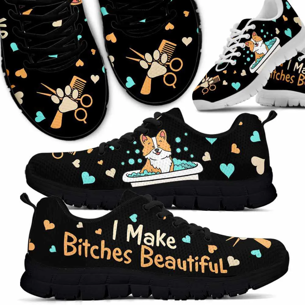 Dog Groomer Sneaker, Dog Groomer I Make Bitches Beautiful Bath Black Sneakers Shoes, Best Running Shoes, Unique Gifts For Dog Lovers