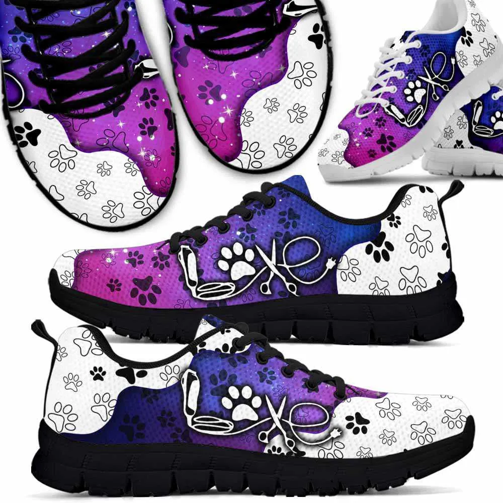 Dog Groomer Sneaker, Dog Groomer Love Paw Pattern Sneakers Shoes, Best Running Shoes, Unique Gifts For Dog Lovers