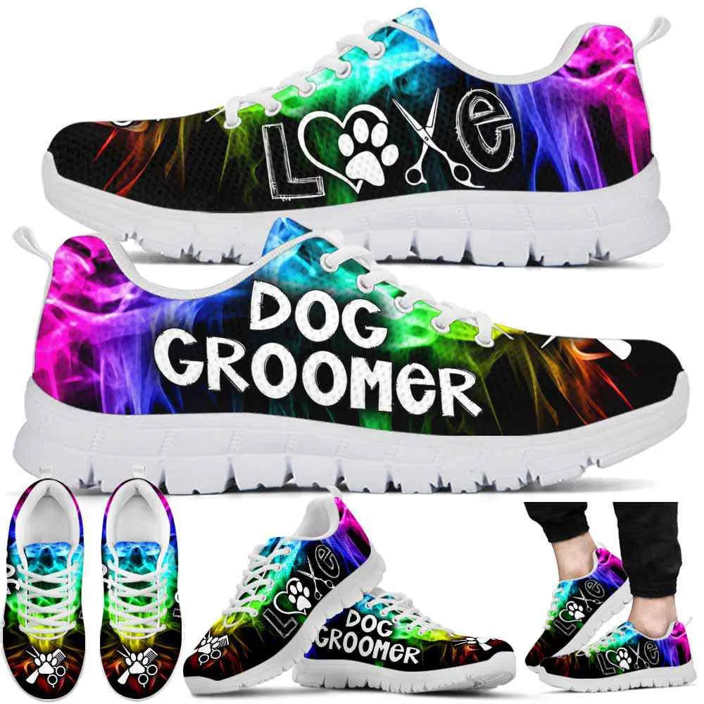 Dog Groomer Sneaker, Dog Groomer Smoke Border Sneakers Shoes, Best Running Shoes, Unique Gifts For Dog Lovers